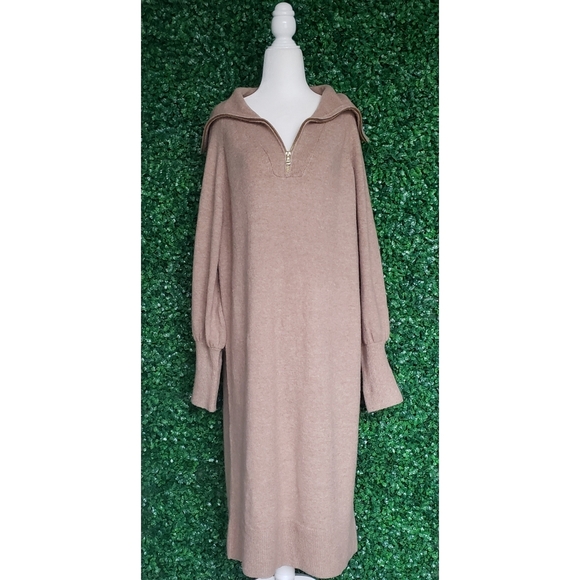 48. J.Crew Half-zip sweater-dress in Supersoft yarn - Picture 4 of 7